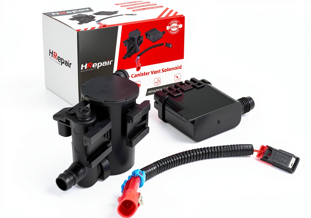 Installing HRepair Chrome Metal Emission Bowl Vent Solenoid on a wooden workbench