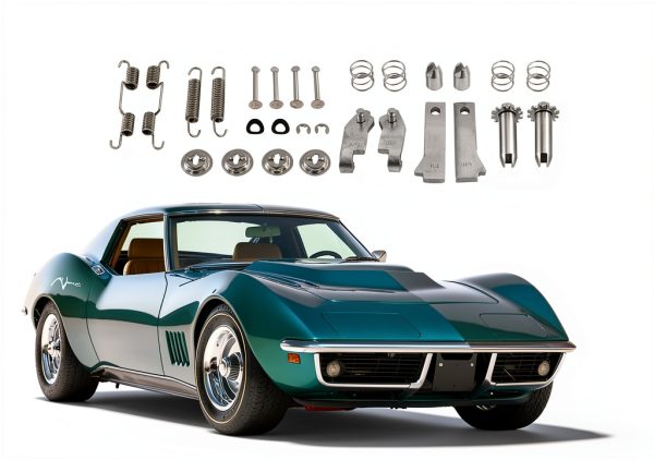 Corvette Parking Brake Hardware Kit RALBDX Polished Finish-2