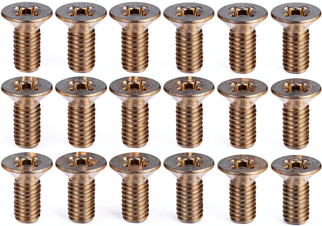 Installing X AUTOHAUX Stainless Steel Brake Screw Kit for Honda SEPUS_BWY4HJNK on a wooden garage workbench