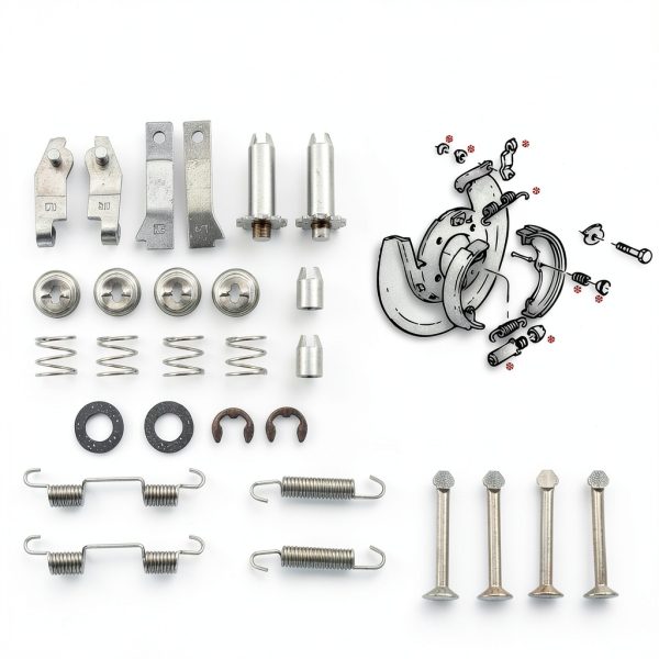 Corvette Parking Brake Hardware Kit RALBDX Polished Finish-3