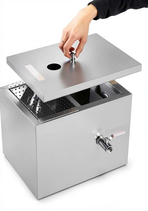 Grease Trap DYNAMI 8-10Lbs Stainless Steel Interceptor Auto Shutoff-8
