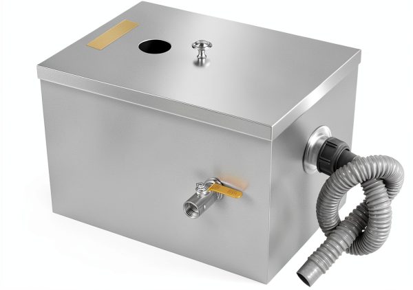 Grease Trap DYNAMI 8-10Lbs Stainless Steel Interceptor Auto Shutoff-7