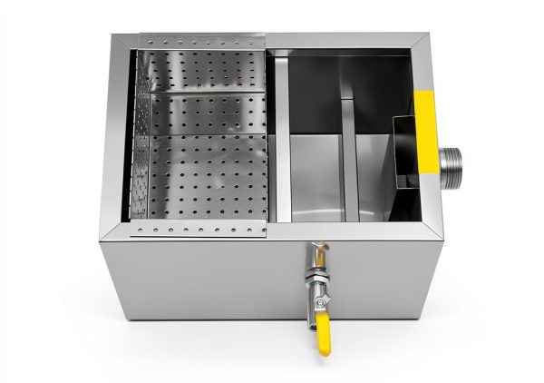 Grease Trap DYNAMI 8-10Lbs Stainless Steel Interceptor Auto Shutoff-2