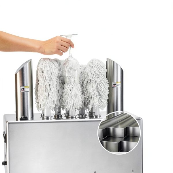 Wine Glass Polisher Machine VEVOR 8‑Brush 660 Cups/H Commercial-5
