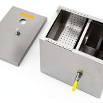 Grease Trap DYNAMI 8-10Lbs Stainless Steel Interceptor Auto Shutoff-0