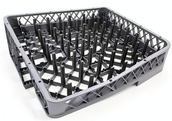Peg Plate Rack Dishwasher Farag Janitorial Gray Polypropylene-3