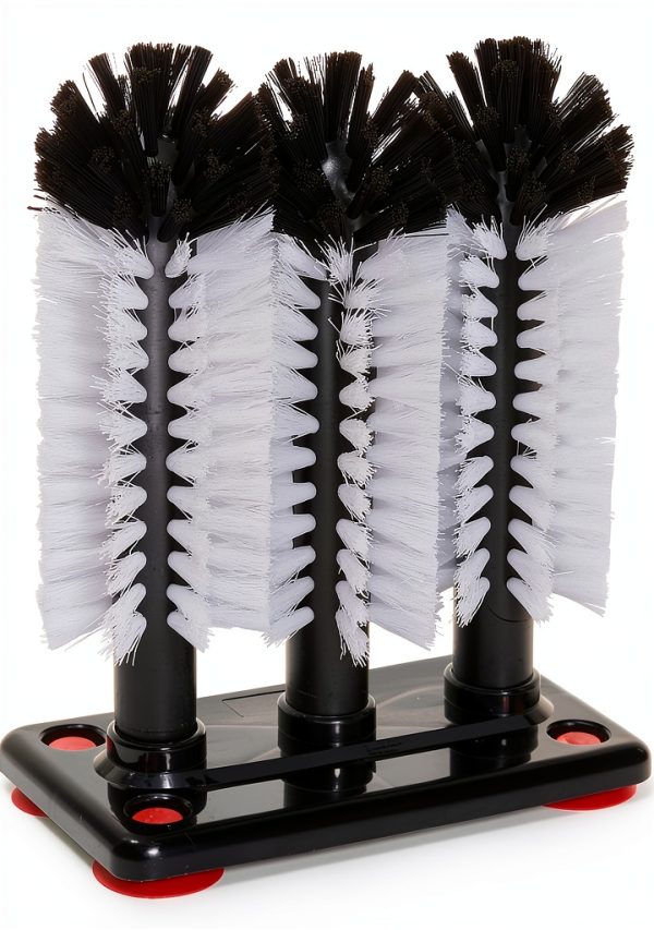 Bar Glass Washer Stockroom Plus Suction Cup Brush Set White Black-0