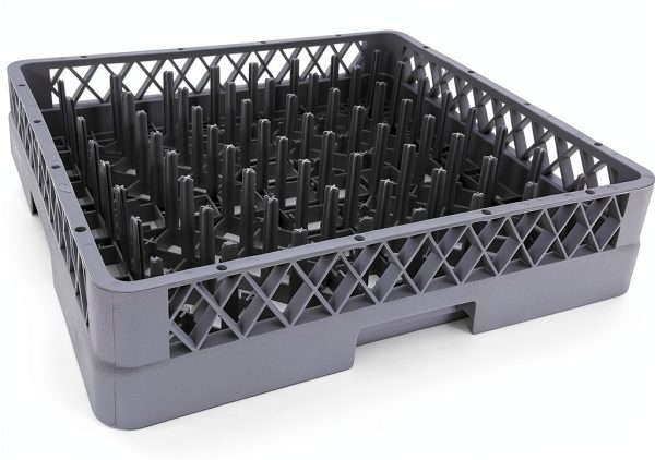 Peg Plate Rack Dishwasher Farag Janitorial Gray Polypropylene-1