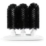New Star Foodservice 54484 Triple Brush Bar Glass Washer - 3 Brushes - Suction Base, Non-Battery-0