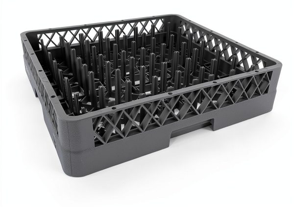 Peg Plate Rack Dishwasher Farag Janitorial Gray Polypropylene-2