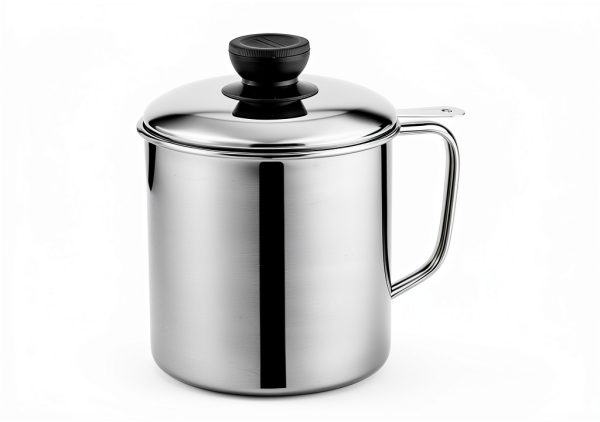Stainless Steel Grease Container，with Fine Mesh Strainer，for Kitchen Storing Frying Cooking Grease，1.3L-1