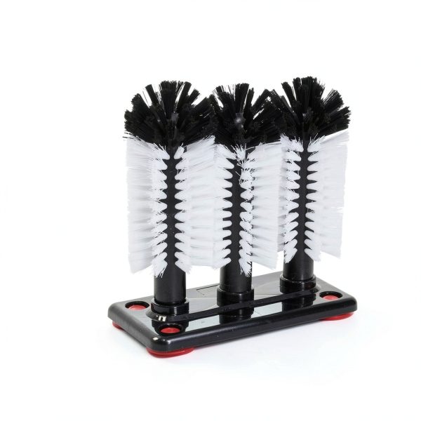 Bar Glass Washer Stockroom Plus Suction Cup Brush Set White Black-4
