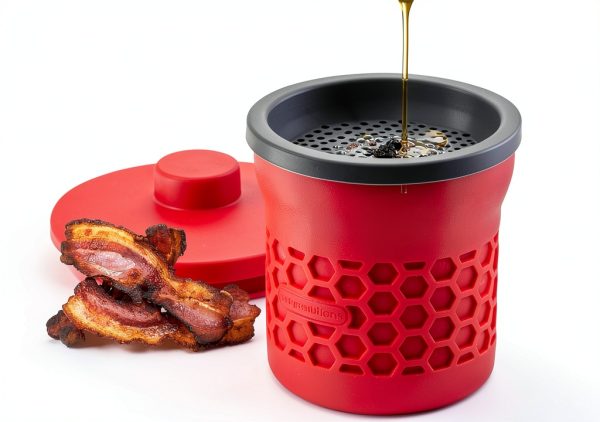 PrepSolutions Grease Strainer – Stainless Steel, Quick & Easy Grease Removal for Cooking-0
